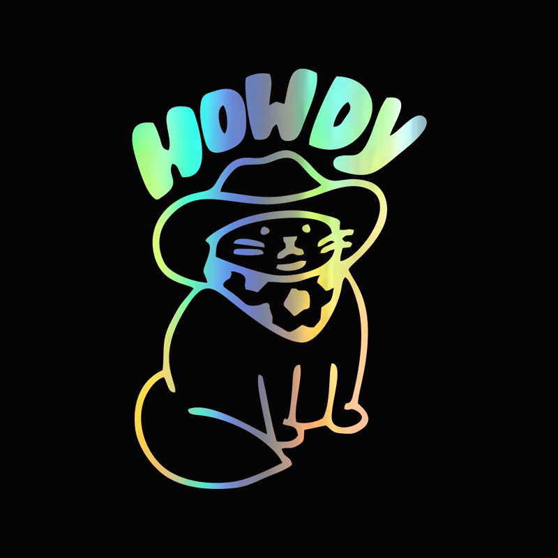 Interior Design Journal - 재미있는 자동차 데칼, Howdy 고양이 디자인,