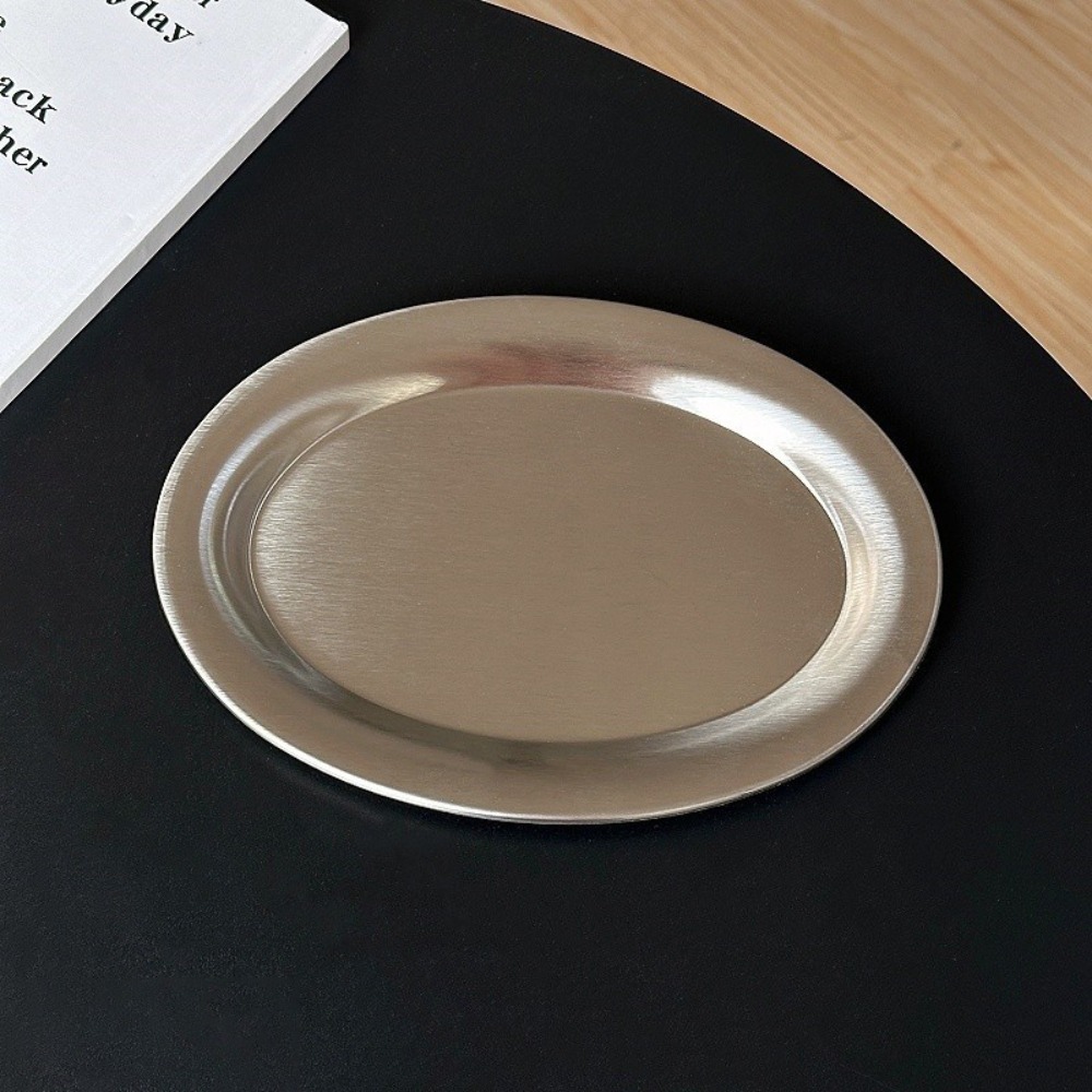 Travertine Tray Oval - 새로운 스테인리스 스틸 케이크 트레이 타원형