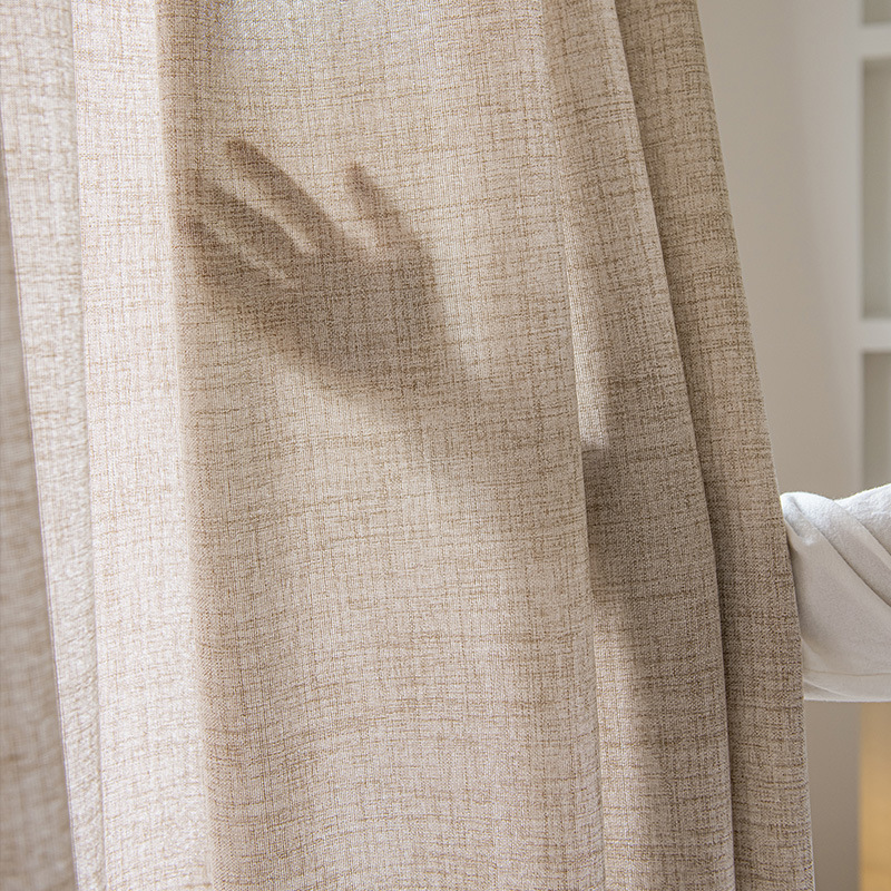 Linen Curtain Eyelet - 여분의 긴 400cm 높이 가짜 리넨