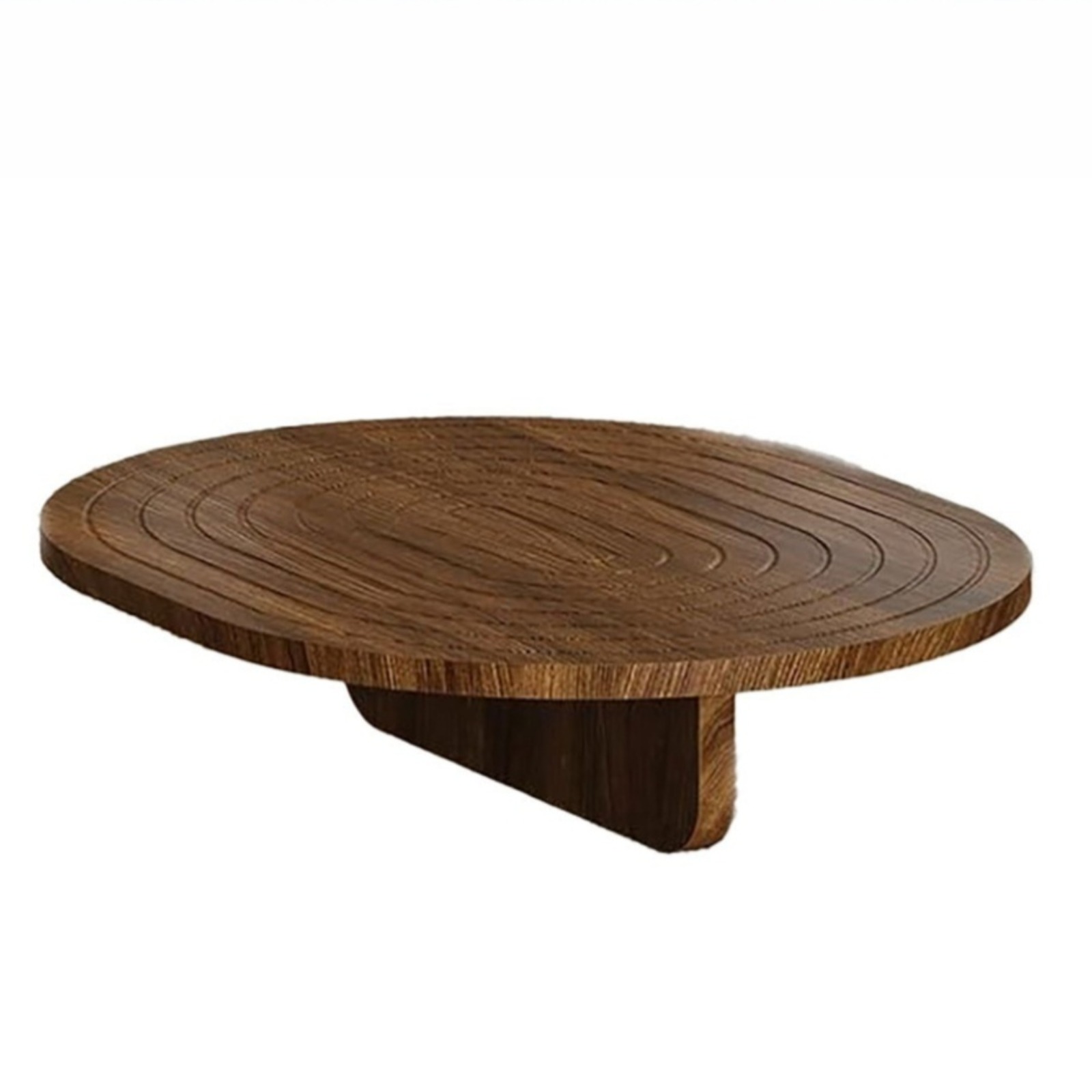 Travertine Tray Oval - 나무 소파 트레이 쿠션 팔걸이 테이블