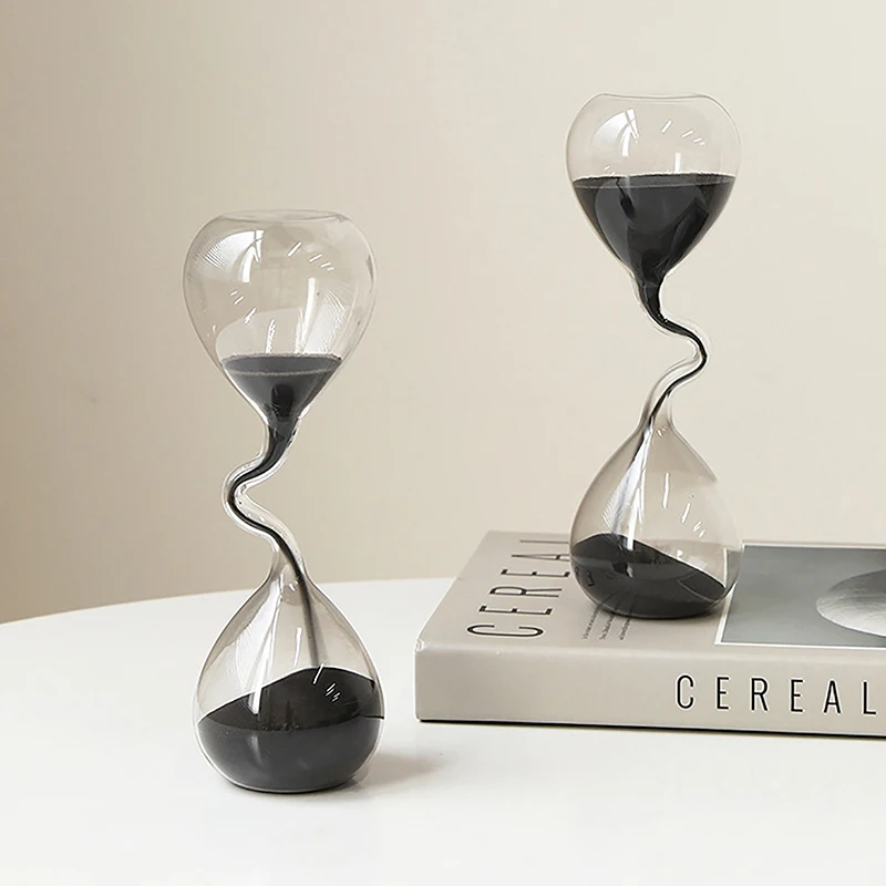 곡선 디자인 블랙 모래시계 모던 스타일 홈 데코 액세서 - Interior Design Years Of School 리뷰 및 가격