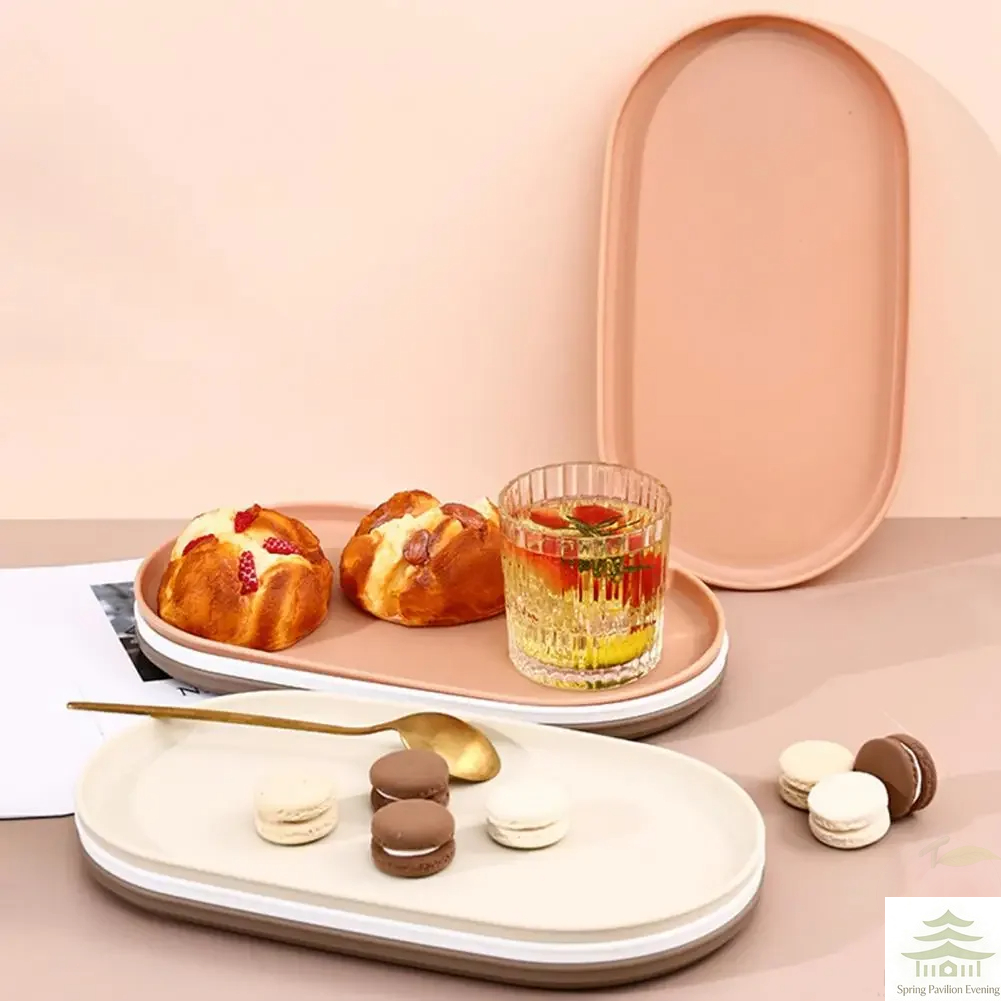 과일 접시 디저트 트레이, 쌓을 수 있는 타원형 음식  - Travertine Tray Oval 리뷰 및 가격
