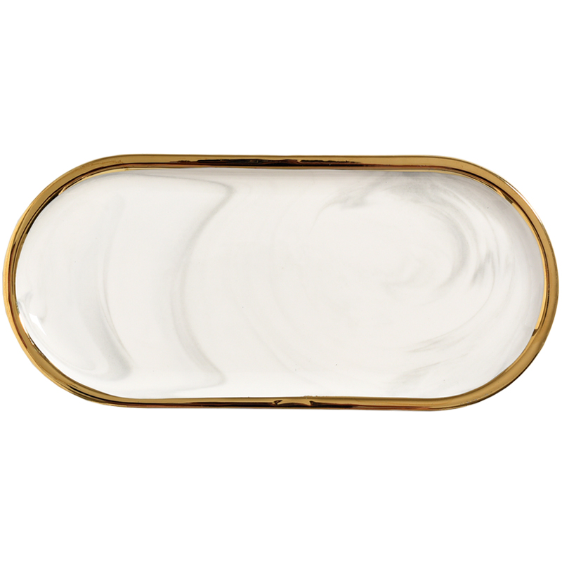 노르딕 대리석 질감 트레이 세라믹 타원형 접시 서양식  - Travertine Tray Oval 리뷰 및 가격