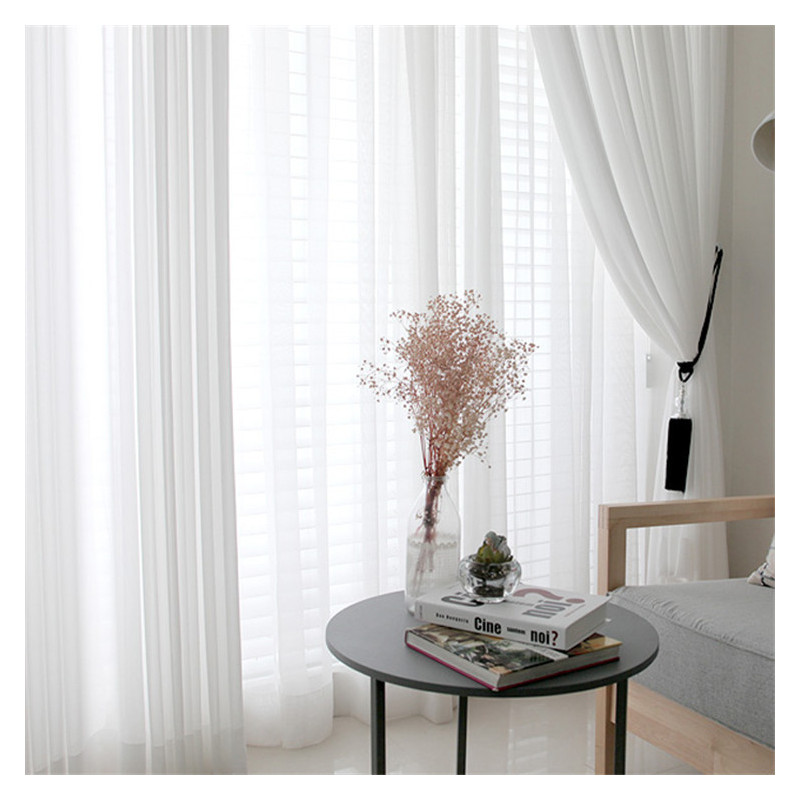 우아한 슈퍼 소프트 크림 화이트 창 Tulle 커튼 거 - Linen Curtain Eyelet 리뷰 및 가격