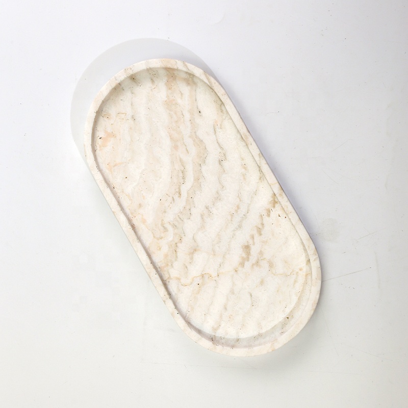 공장에서 직접 배송하는 북유럽 스타일의 흰색 천연 트라 - Travertine Tray Oval 리뷰 및 가격