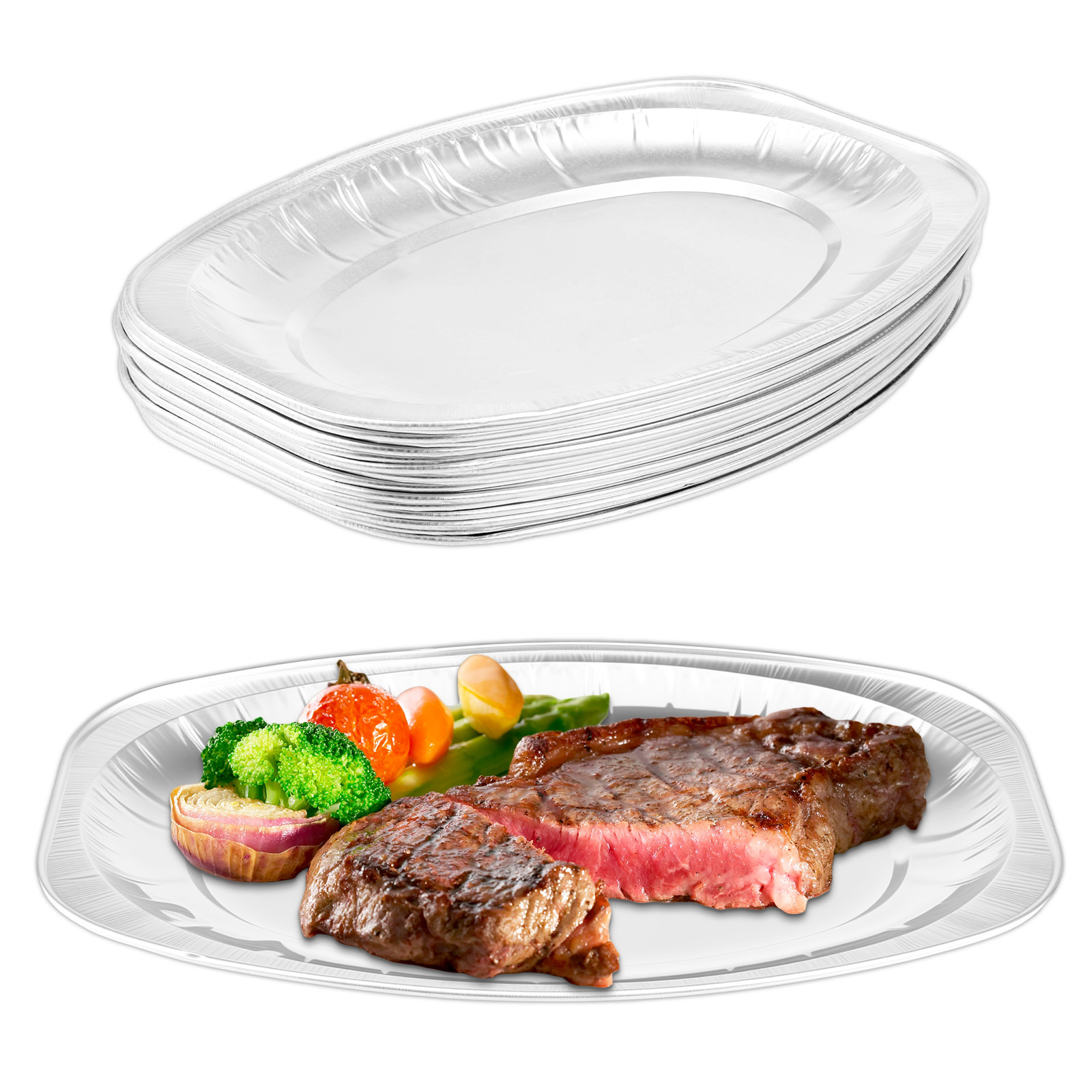 20Pcs 대형 서빙 케이터링 트레이 알루미늄 호일 파 - Travertine Tray Oval 리뷰 및 가격