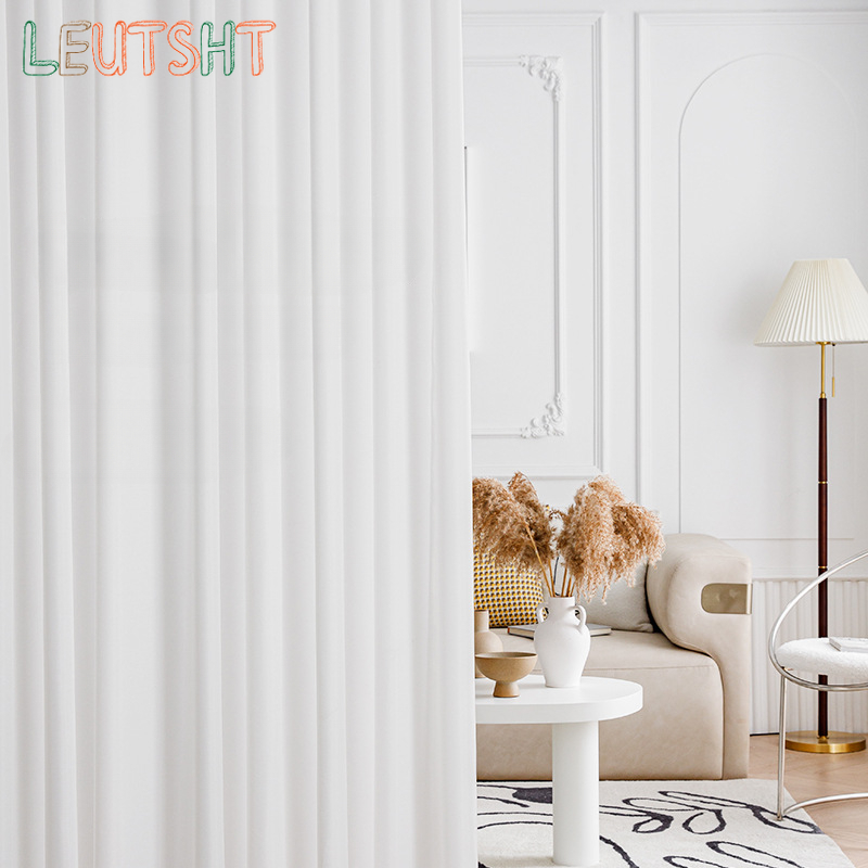 사용자 정의 크기 1PC 화이트 튤 쉬폰 쉬어 윈도우  - Linen Curtain Eyelet 리뷰 및 가격