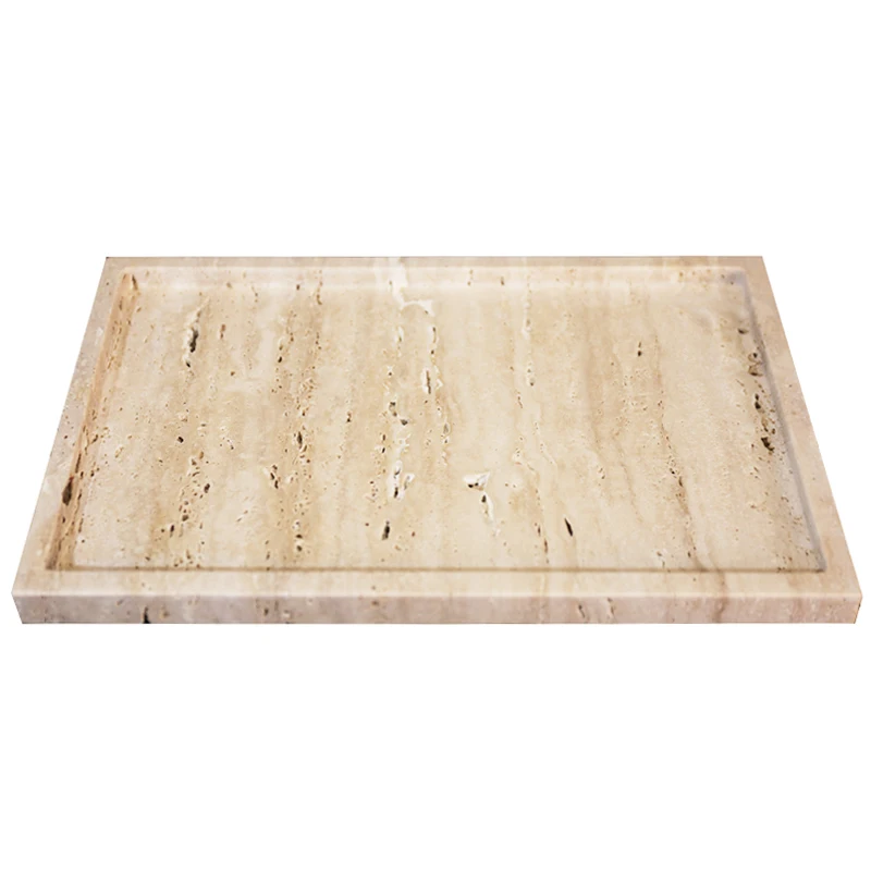 30x20x1.8cm 자연 대리석 베이지 석회화 돌 광 - Travertine Tray Oval 리뷰 및 가격