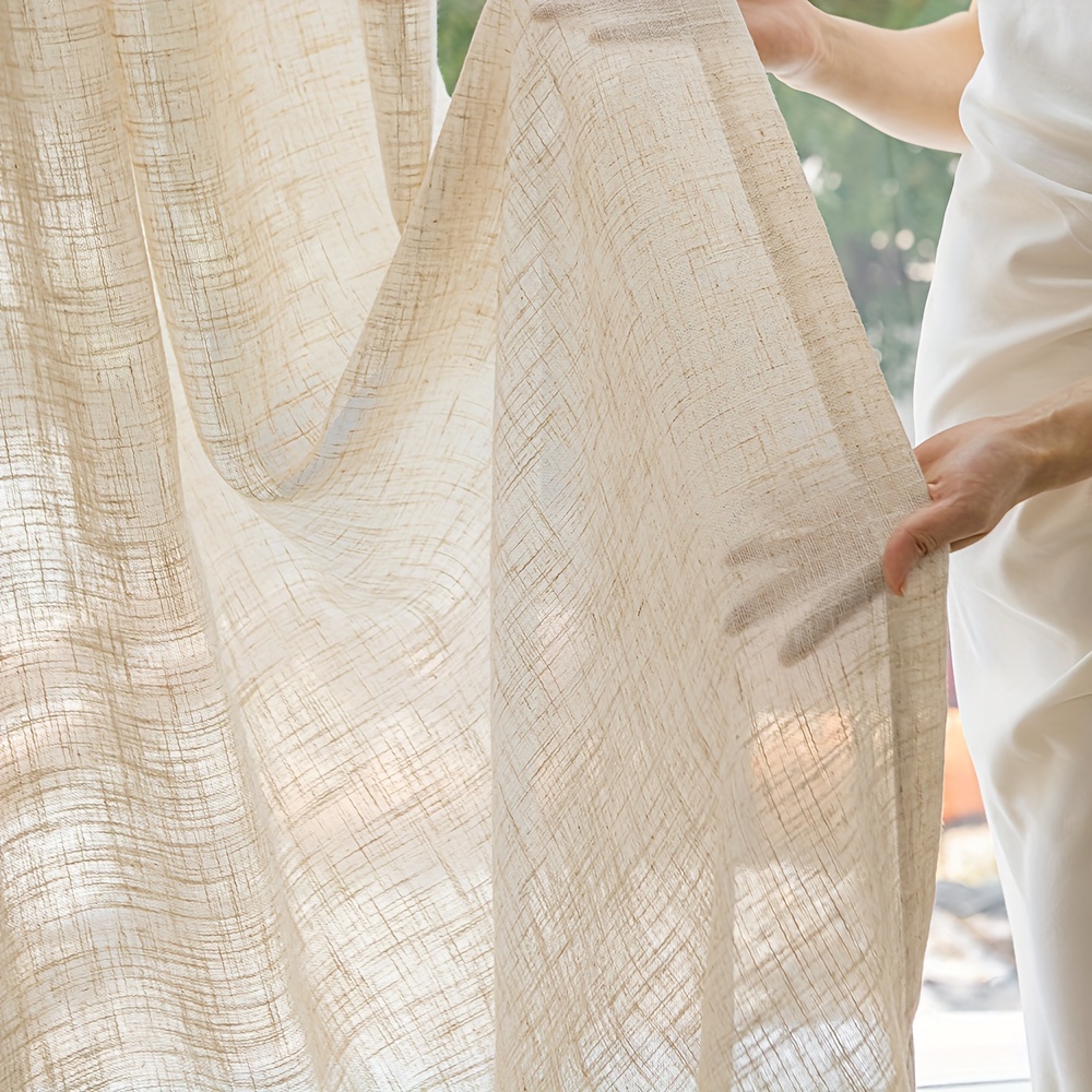 1개 미니멀리스트 두꺼운 창문 커튼, 거실, 침실, 식 - Linen Curtain Eyelet 리뷰 및 가격