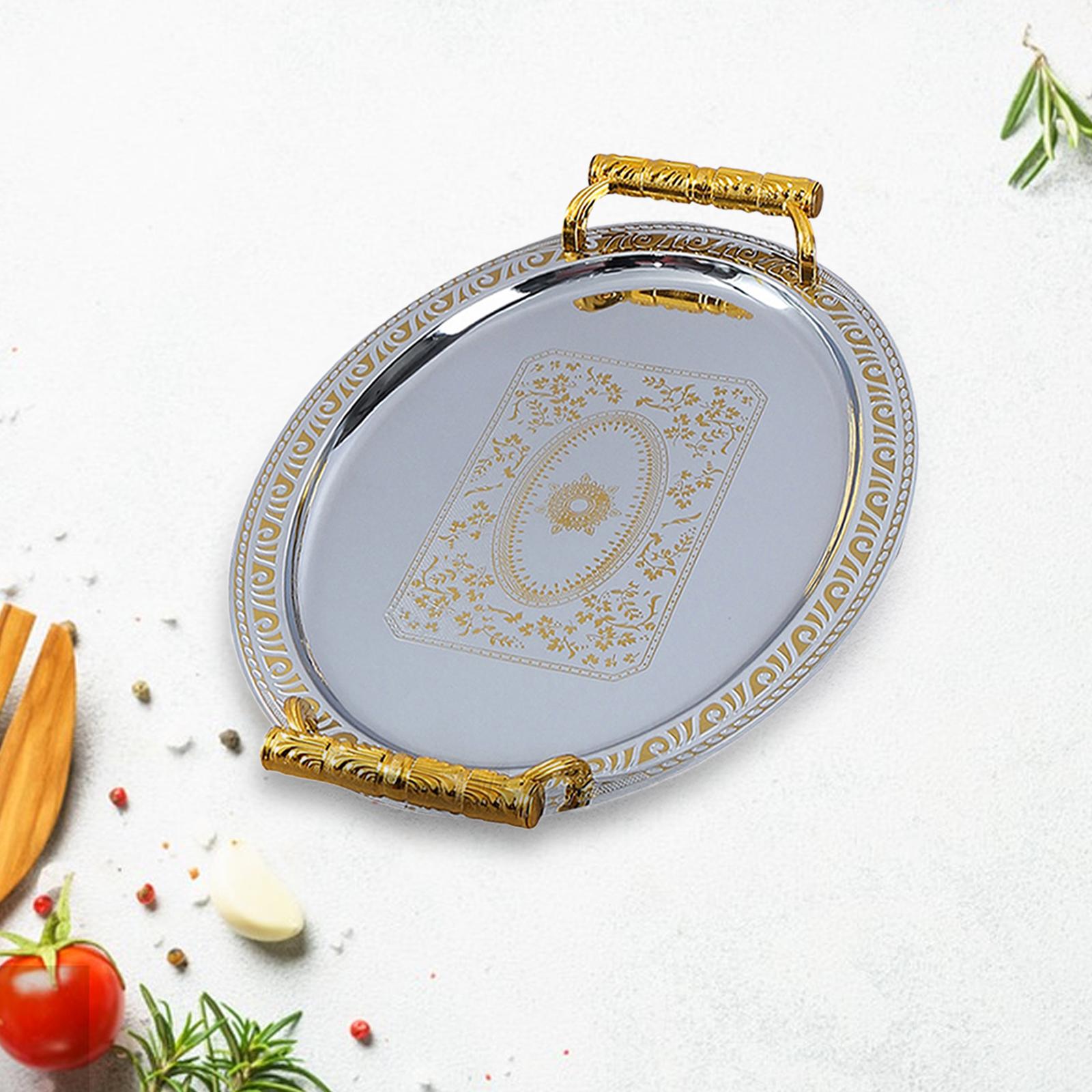 타원형 다기능 스테인리스 스틸 디너 트레이, 장식 서빙 - Travertine Tray Oval 리뷰 및 가격