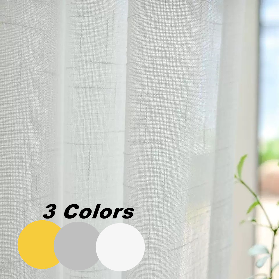 3가지 색상의 고급 크림 화이트 린넨 느낌의 골드 실버 - Linen Curtain Eyelet 리뷰 및 가격
