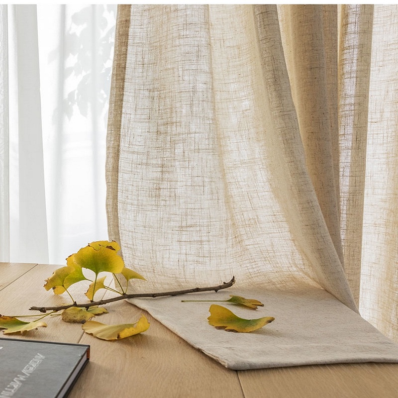 모던 린넨 시어 커튼 (거실, 침실용) 순색 코튼 린넨 - Linen Curtain Eyelet 리뷰 및 가격