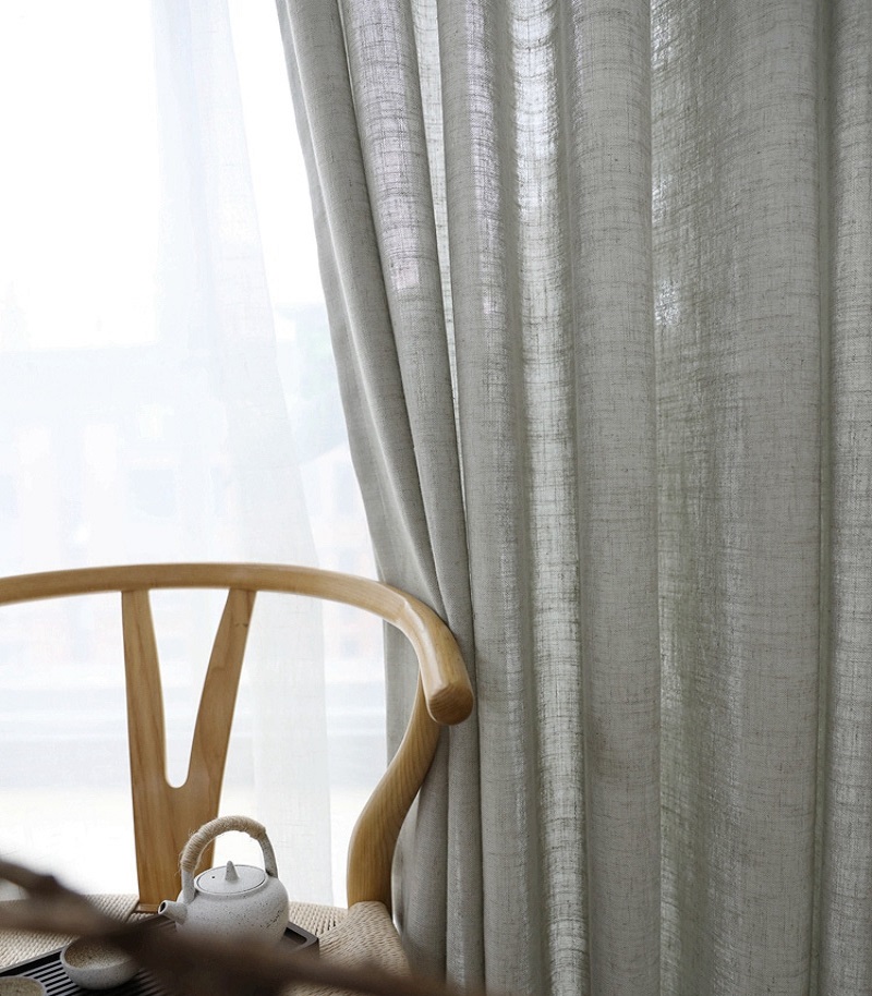 모던 린넨 시어 커튼 (거실, 침실용) 순색 코튼 린넨 - Linen Curtain Eyelet 리뷰 및 가격