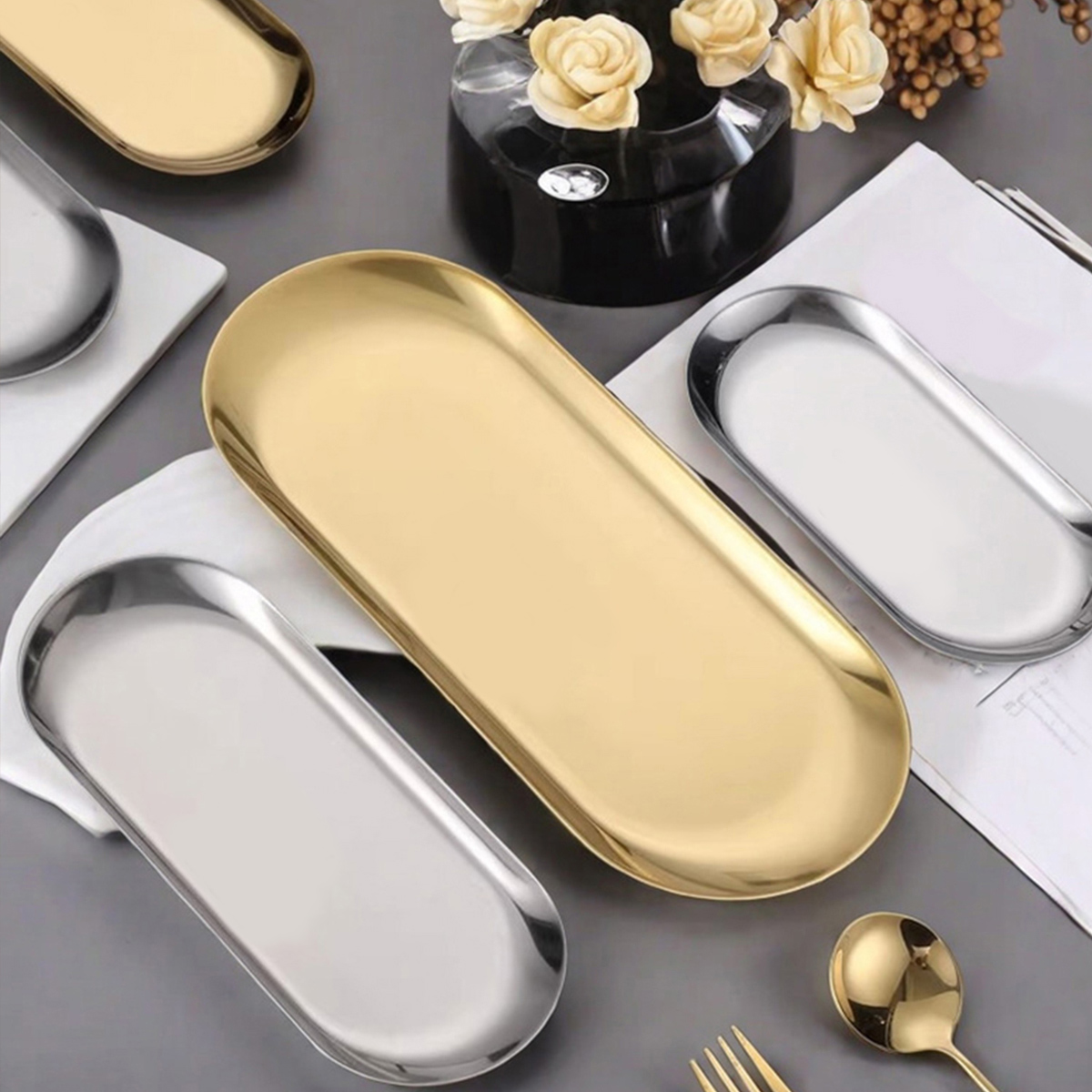 WORTHBUY 북유럽 스타일 타원형 서빙 트레이 플래 - Travertine Tray Oval 리뷰 및 가격