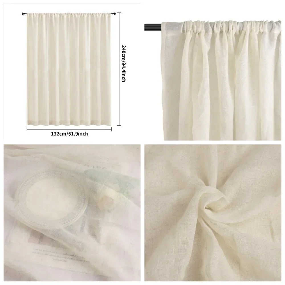 리넨 커튼 160/216/240CM 거실 용 길이 침실 - Linen Curtain Eyelet 리뷰 및 가격