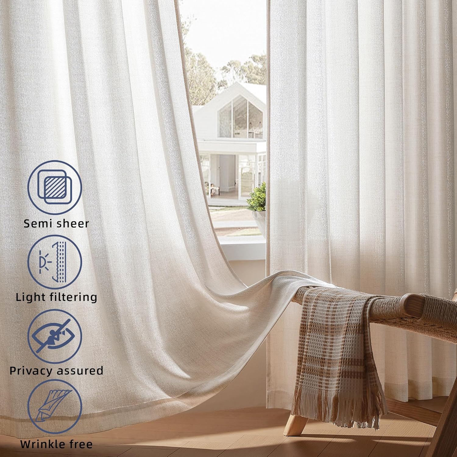 리넨 커튼 160/216/240CM 거실 용 길이 침실 - Linen Curtain Eyelet 리뷰 및 가격