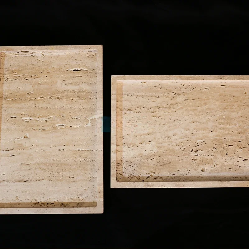 【내추럴】30x20x1.8cm 천연 대리석 베이지 트래 - Travertine Tray Oval 리뷰 및 가격