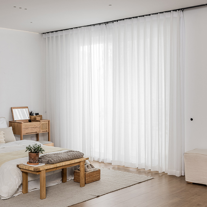 4가지 스타일 크림 화이트 린넨 느낌의 스트라이프 윈도 - Linen Curtain Eyelet 리뷰 및 가격