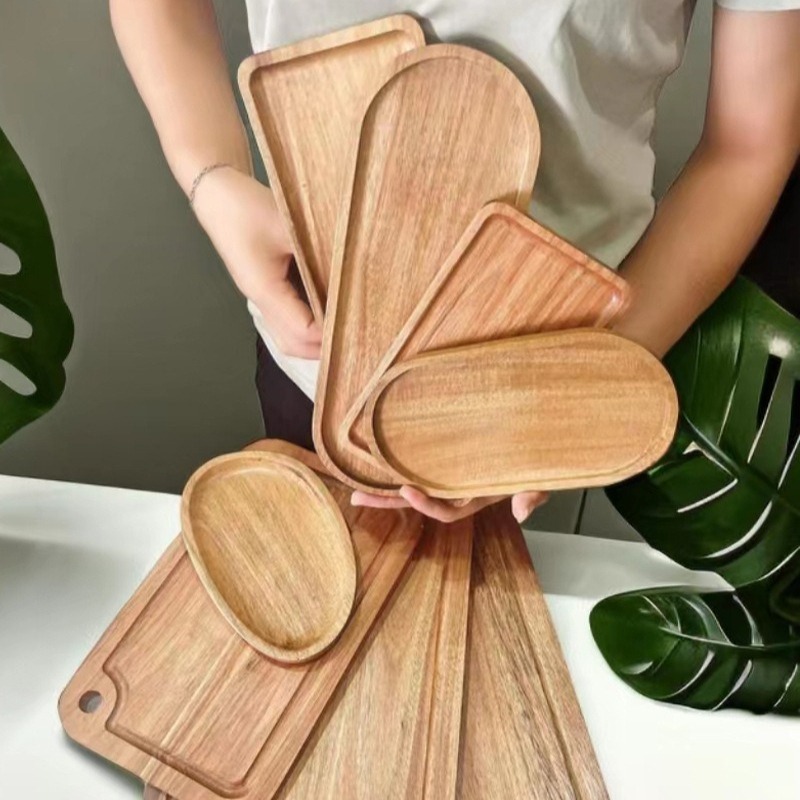 와비사비 스타일 아카시아 나무 장식용 서빙 플래터 타원 - Travertine Tray Oval 리뷰 및 가격