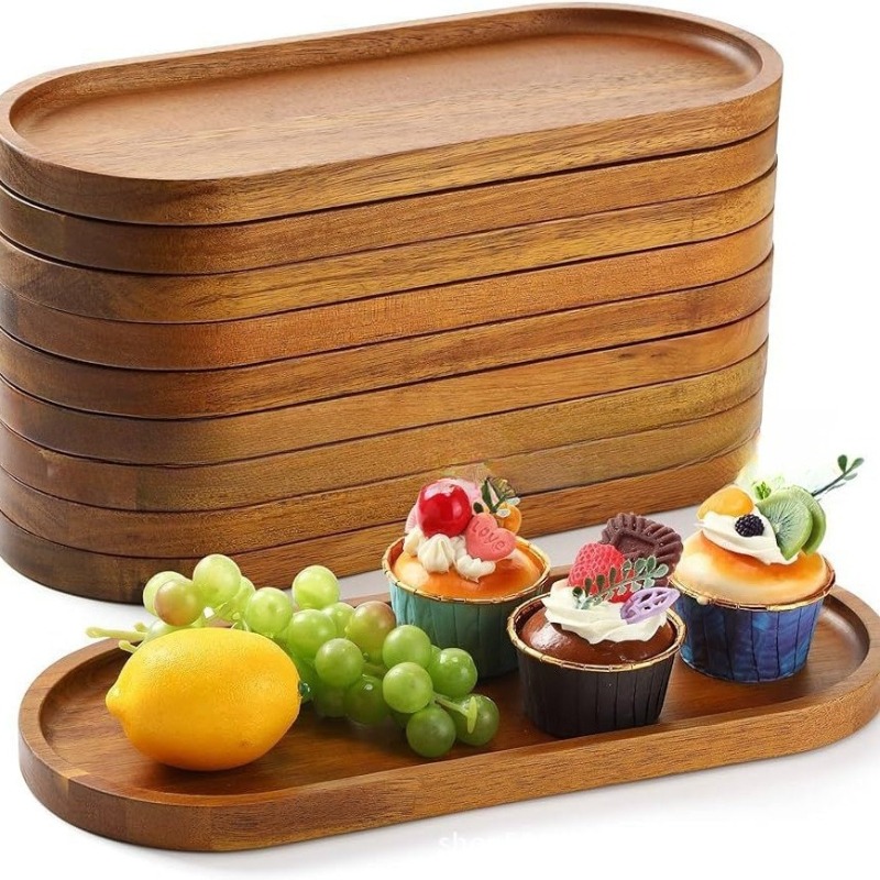 와비사비 스타일 아카시아 나무 장식용 서빙 플래터 타원 - Travertine Tray Oval 리뷰 및 가격