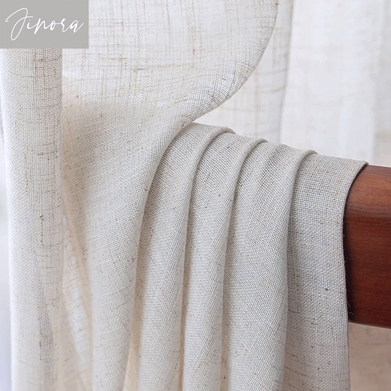 면과 린넨 질감의 반투명 커튼, 침실 및 거실용, 자외 - Linen Curtain Eyelet 리뷰 및 가격