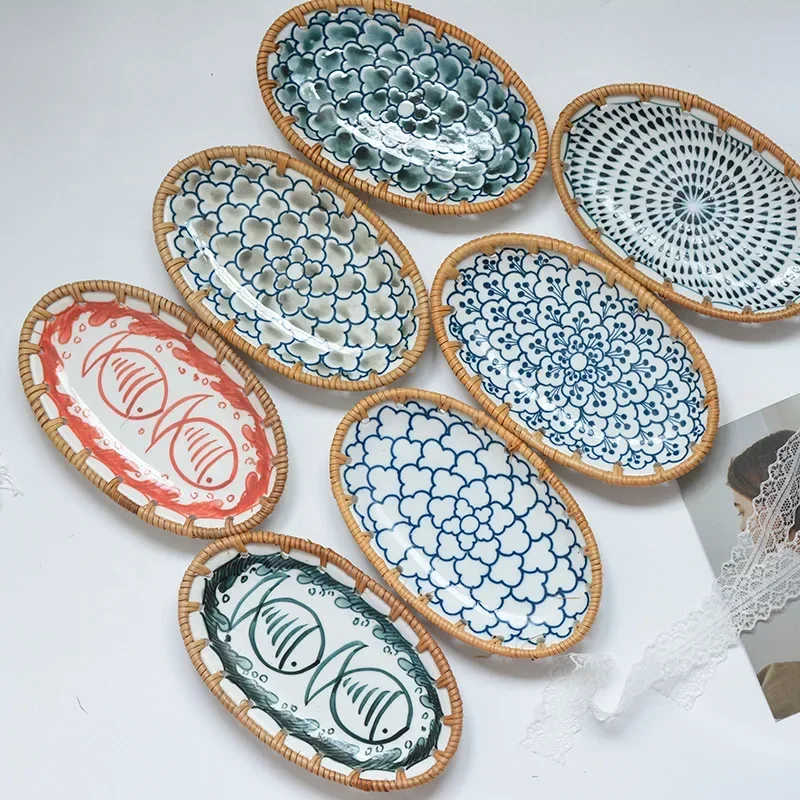 일본산 라탄 직조 세라믹 과일 트레이, 다용도 건과일  - Travertine Tray Oval 리뷰 및 가격