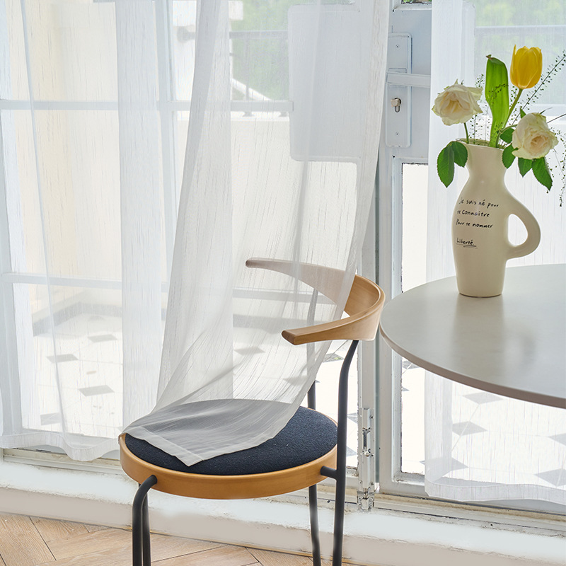 패션 세로 줄무늬 흰색 Tulle 쉬어 커튼 거실 다이 - Linen Curtain Eyelet 리뷰 및 가격